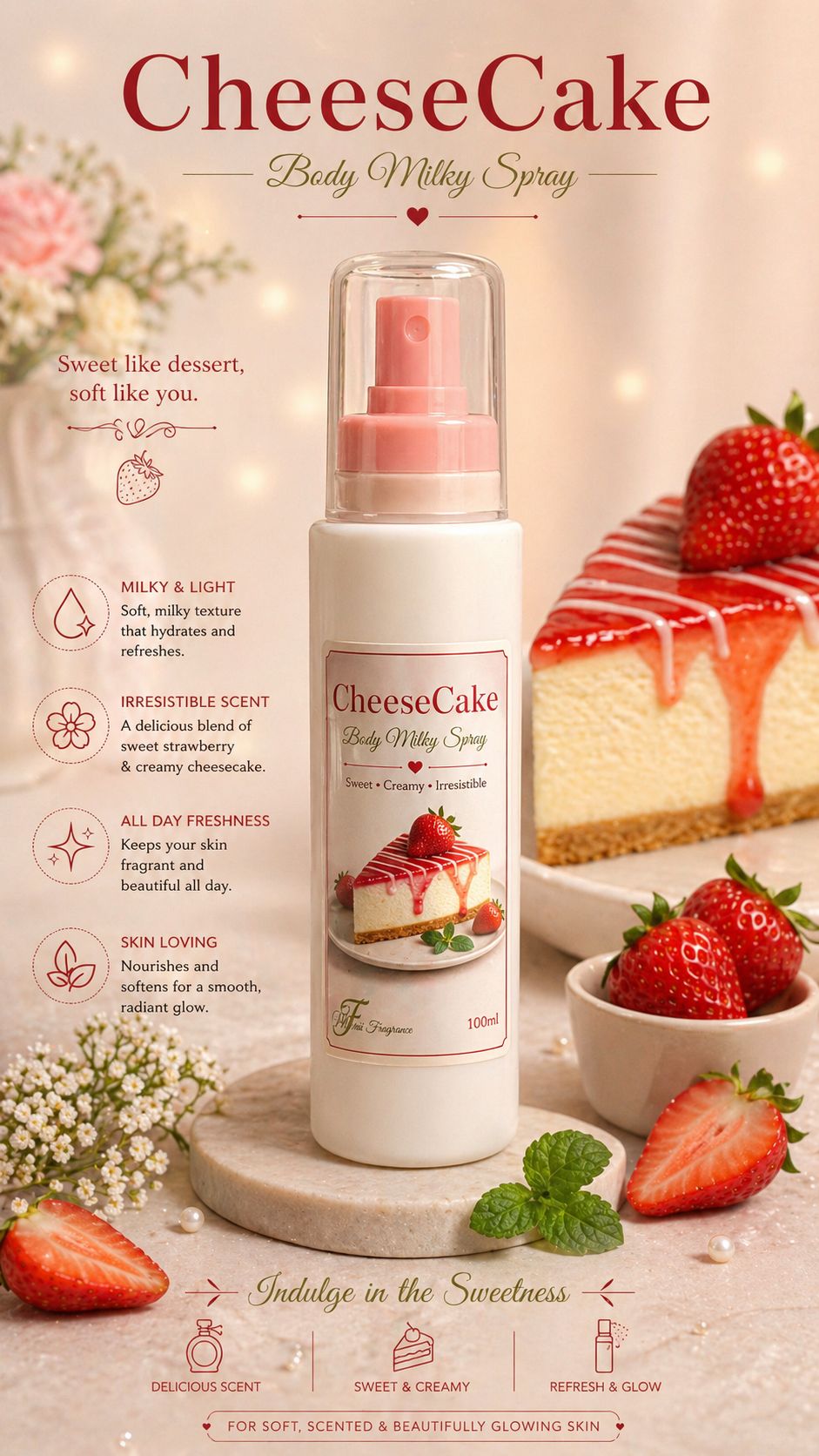 WhatsApp Image 2026-04-27 at 11.53.09 AM Cheesecake hair and body milky spray - الصورة 1